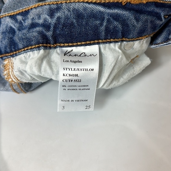KanCan Relaxed Boyfriend High Rise Hem Detail Size 25 - Picture 7 of 8